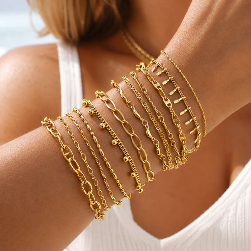 18K Gold Plated Stackable Bracelet