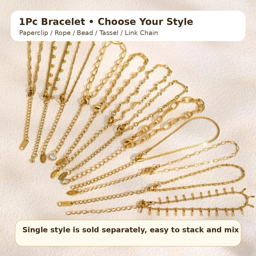 18K Gold Plated Stackable Bracelet