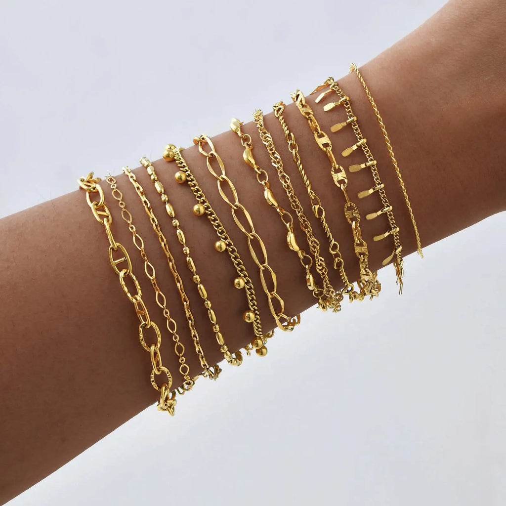 18K Gold Plated Stackable Bracelet