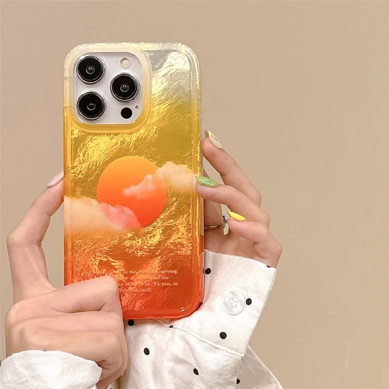 Sunset Blue Sky White Cloud Pattern Phone Case