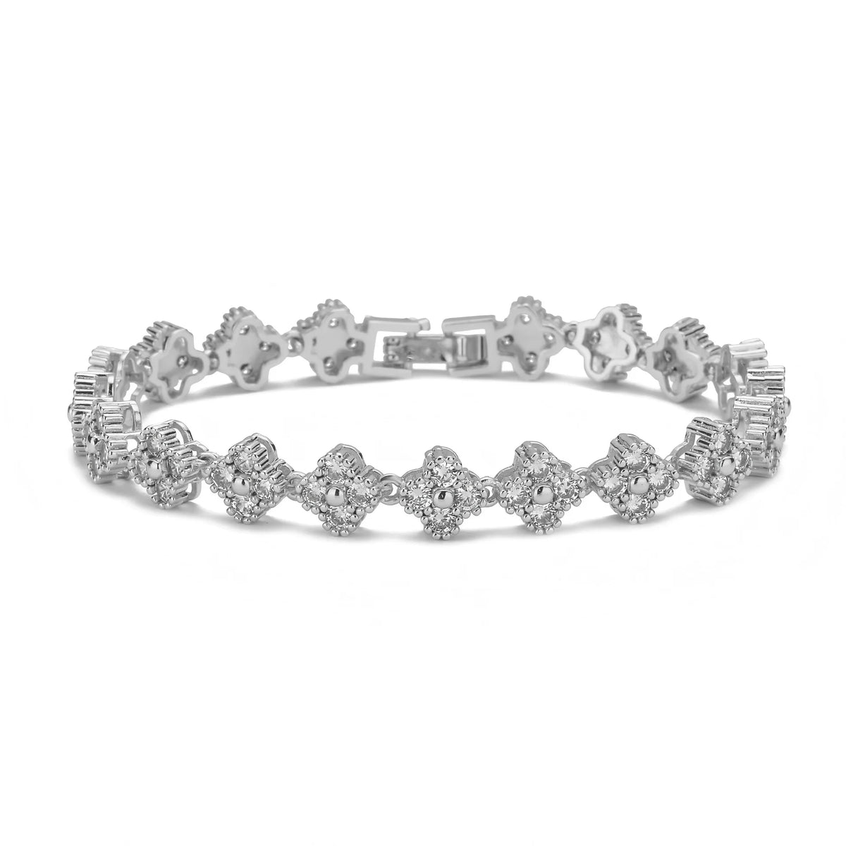 Gold Plated Four-Leaf Flower Bracelet