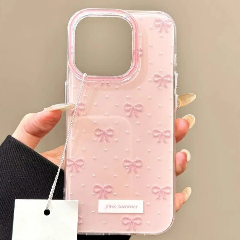 Cute Pink Bowknot Pattern Phone Case