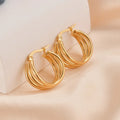 Three-layer Hollow Earrings