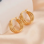 Three-layer Hollow Earrings