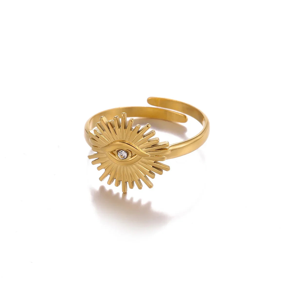 Tiny Gold Color Zircon Rings
