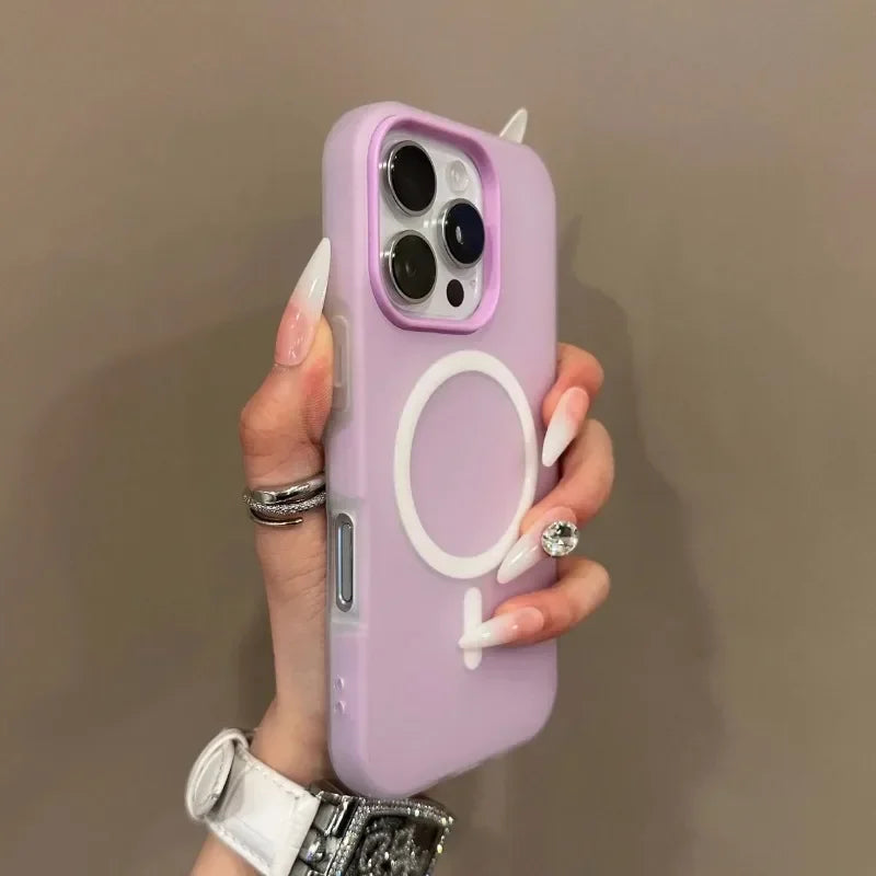 Candy Color 2 IN 1 Magsafe Phone Case For iPhone