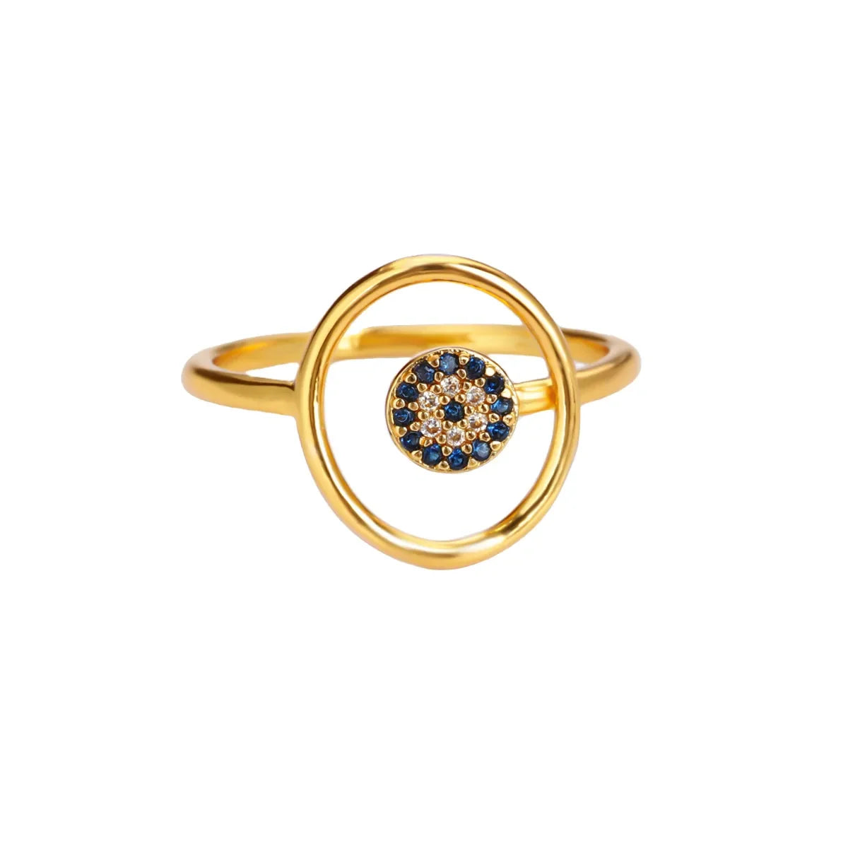 Tiny Gold Color Zircon Rings