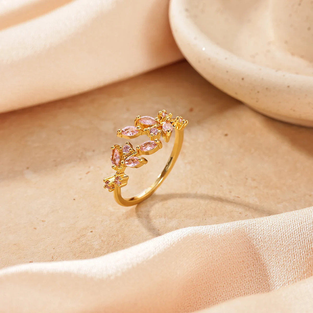 Leaf Open Adjustable Ring