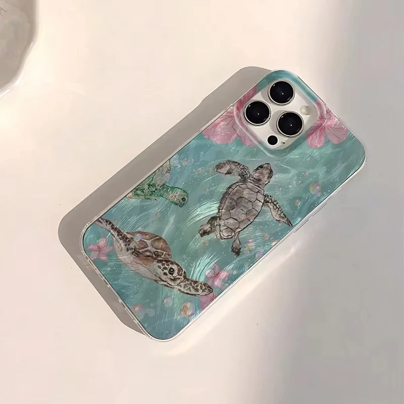 Sea Turtle Beach Pattern Phone Case For Samsung