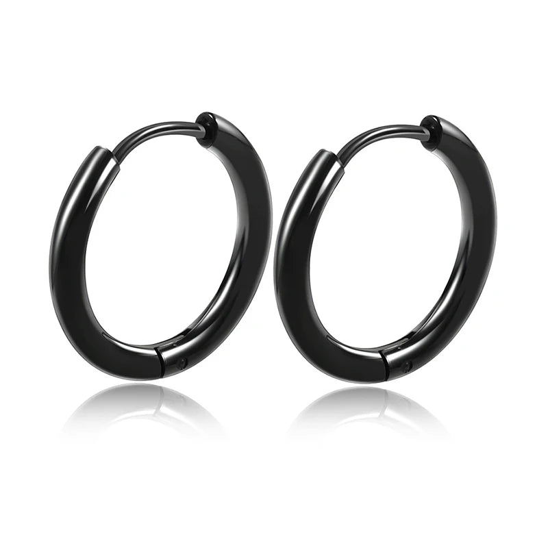 Round Hoop Earrings