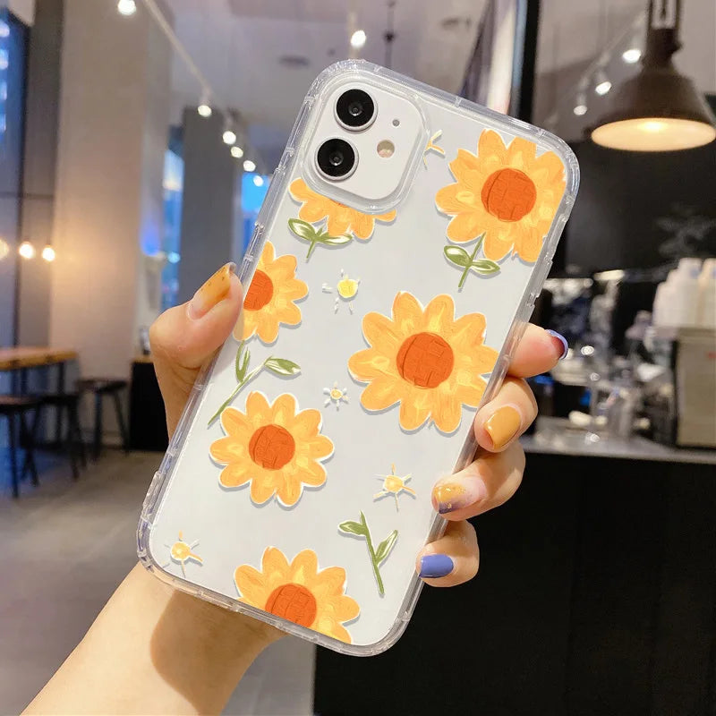 Sunflower Clear Phone Cases