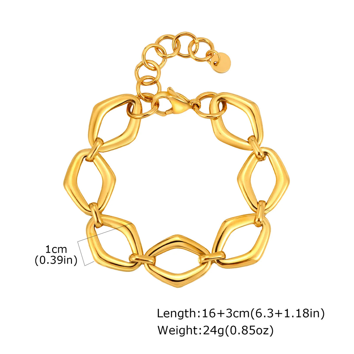 Gold Plated Chunky Stainless Steel Bracelet