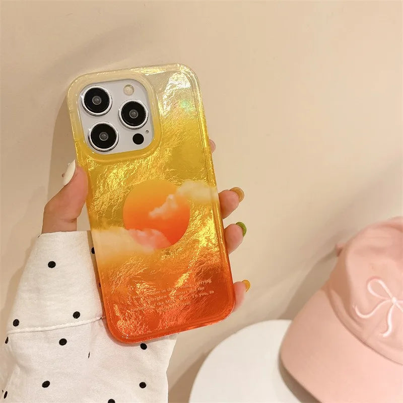Sunset Blue Sky White Cloud Pattern Phone Case