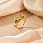Leaf Open Adjustable Ring