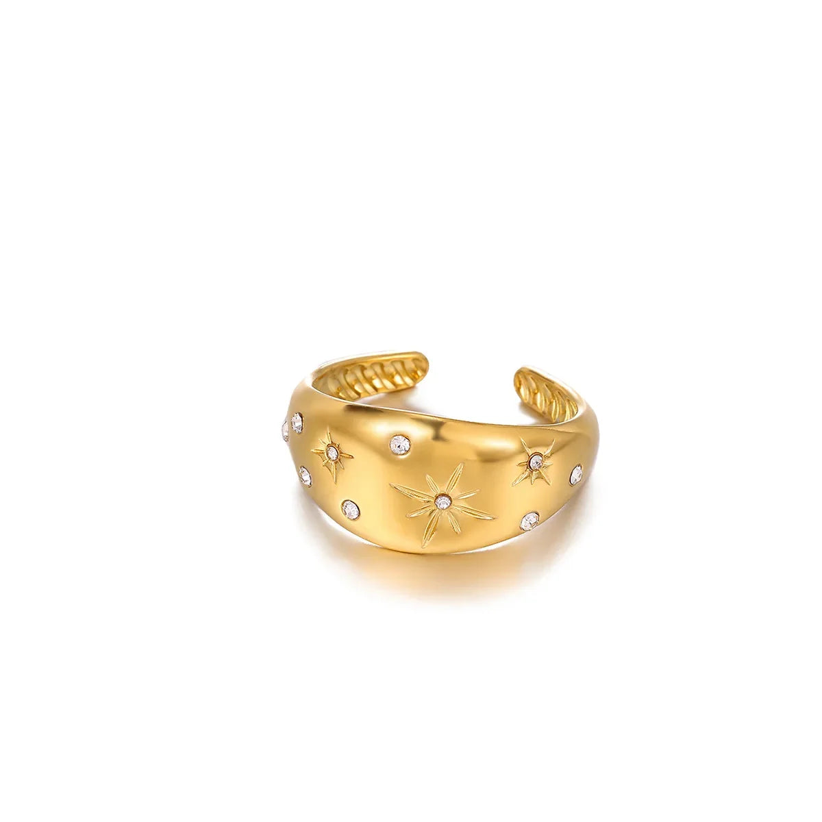 Tiny Gold Color Zircon Rings
