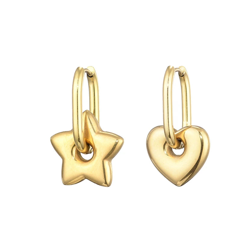 Heart&Star Hoop Earrings
