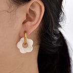Flower Resin Acrylic Earrings