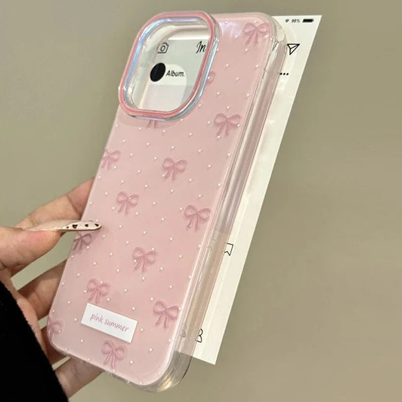 Cute Pink Bowknot Pattern Phone Case