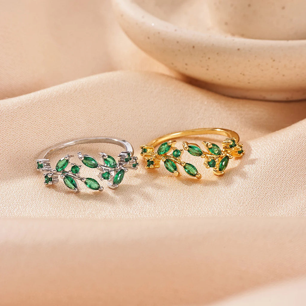 Leaf Open Adjustable Ring
