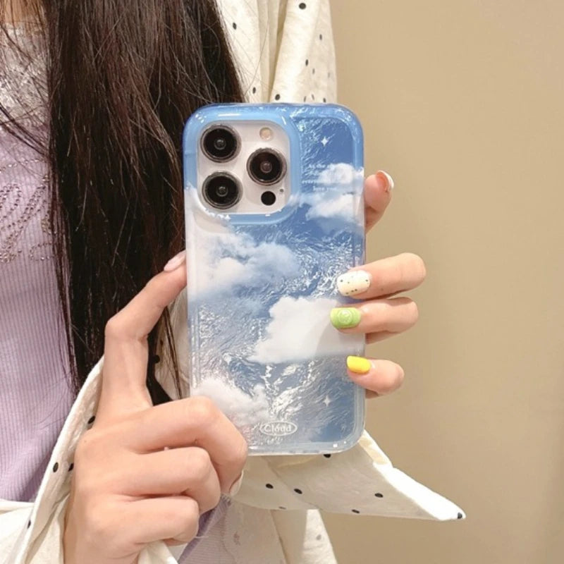 Sunset Blue Sky White Cloud Pattern Phone Case
