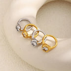 Irregular Oval Zircon Ring
