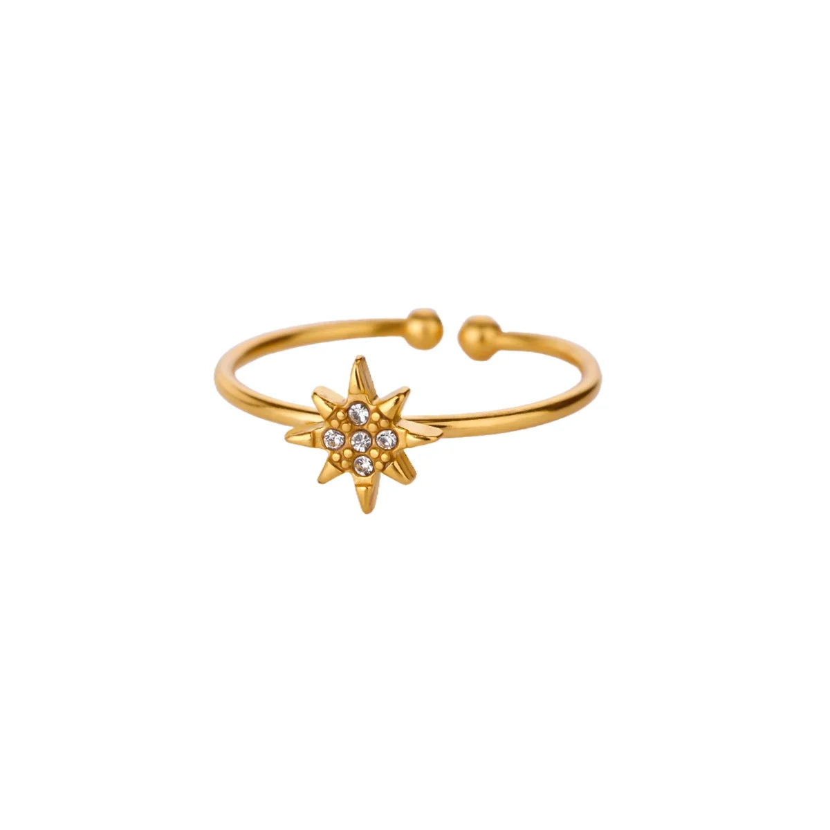 Tiny Gold Color Zircon Rings