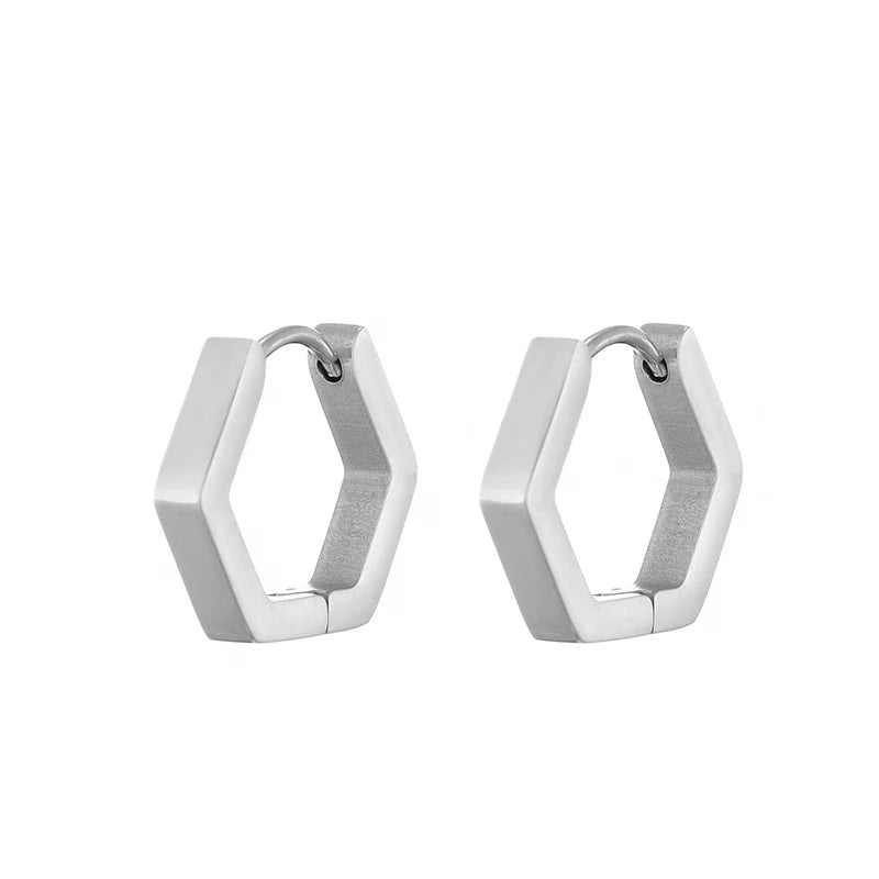 Hoop Earrings Star Oval Rectangle Round Triangle