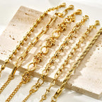 Gold Plated Chunky Stainless Steel Bracelet