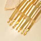 18K Gold-Plated Stainless Steel Weaving Mesh Chain Bracelet