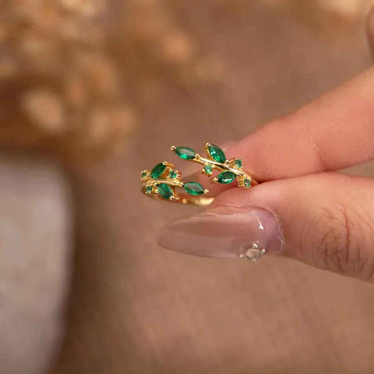 Leaf Open Adjustable Ring