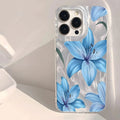 Blue Lily Floral Pattern Phone Case For Samsung