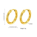 Twisted Round Hoop Earrings