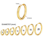Round Hoop Earrings