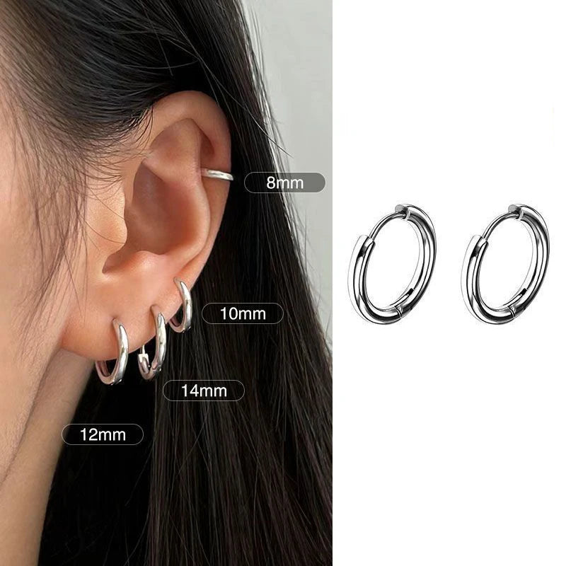 Round Hoop Earrings