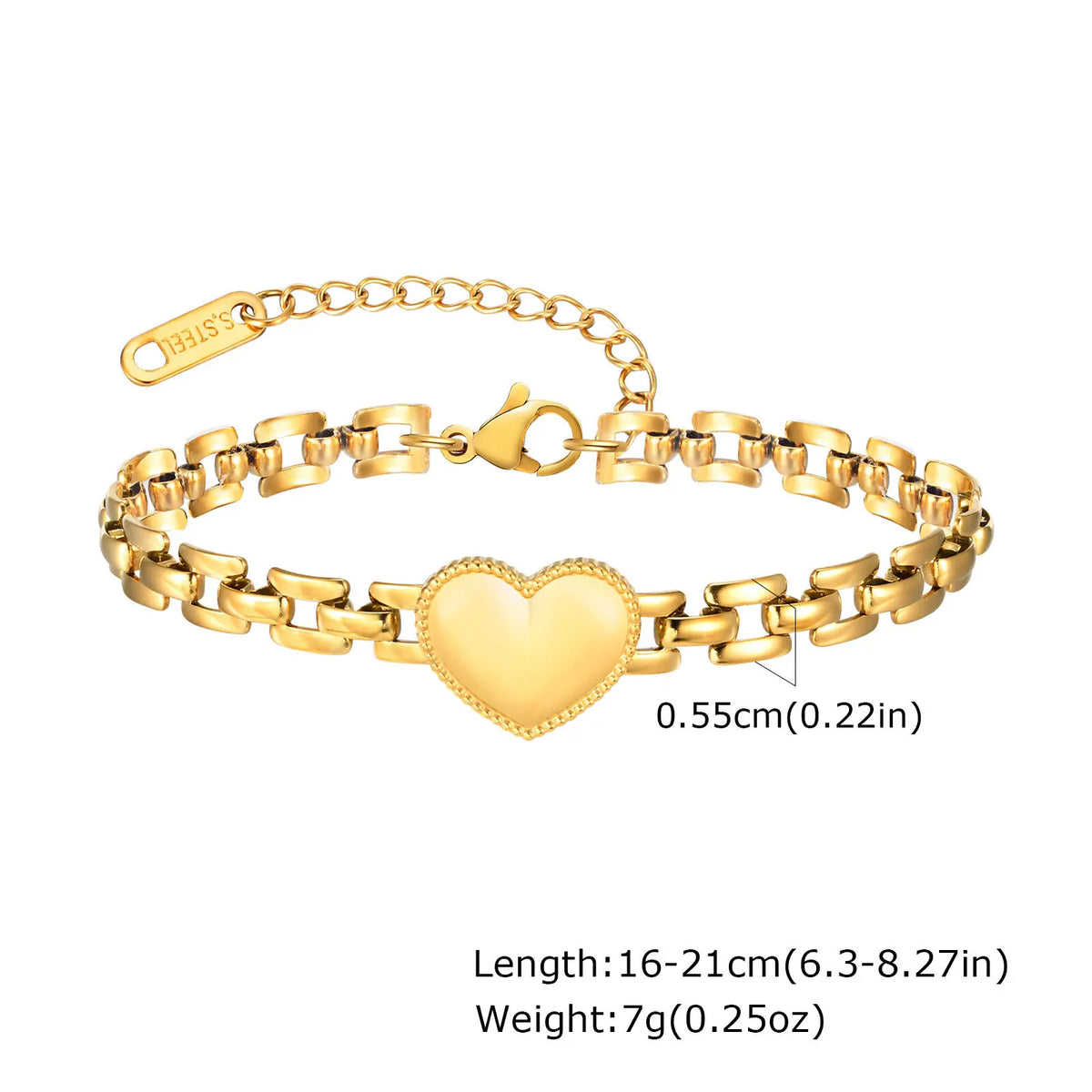 Gold Plated Chunky Stainless Steel Bracelet