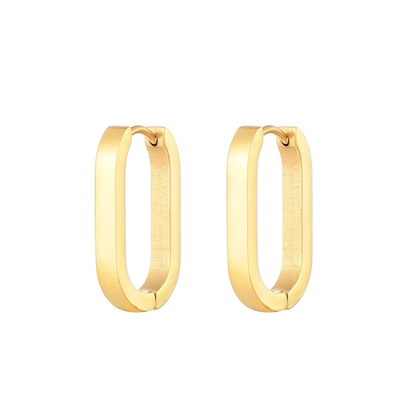 Hoop Earrings Star Oval Rectangle Round Triangle