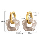 Flower Resin Acrylic Earrings