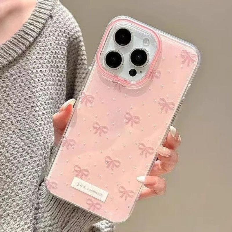 Cute Pink Bowknot Pattern Phone Case