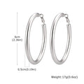 18k Gold Plated Stainless Steel Circle Hoop Earrings