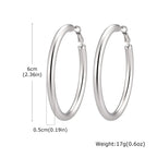 18k Gold Plated Stainless Steel Circle Hoop Earrings