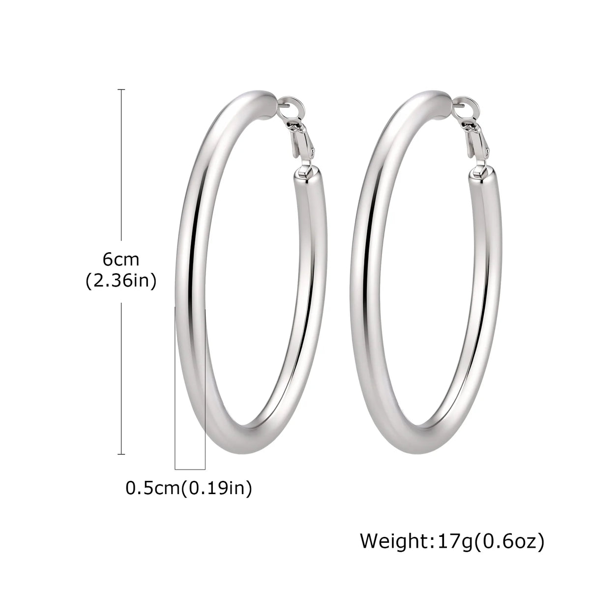 18k Gold Plated Stainless Steel Circle Hoop Earrings