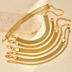 18K Gold-Plated Stainless Steel Weaving Mesh Chain Bracelet