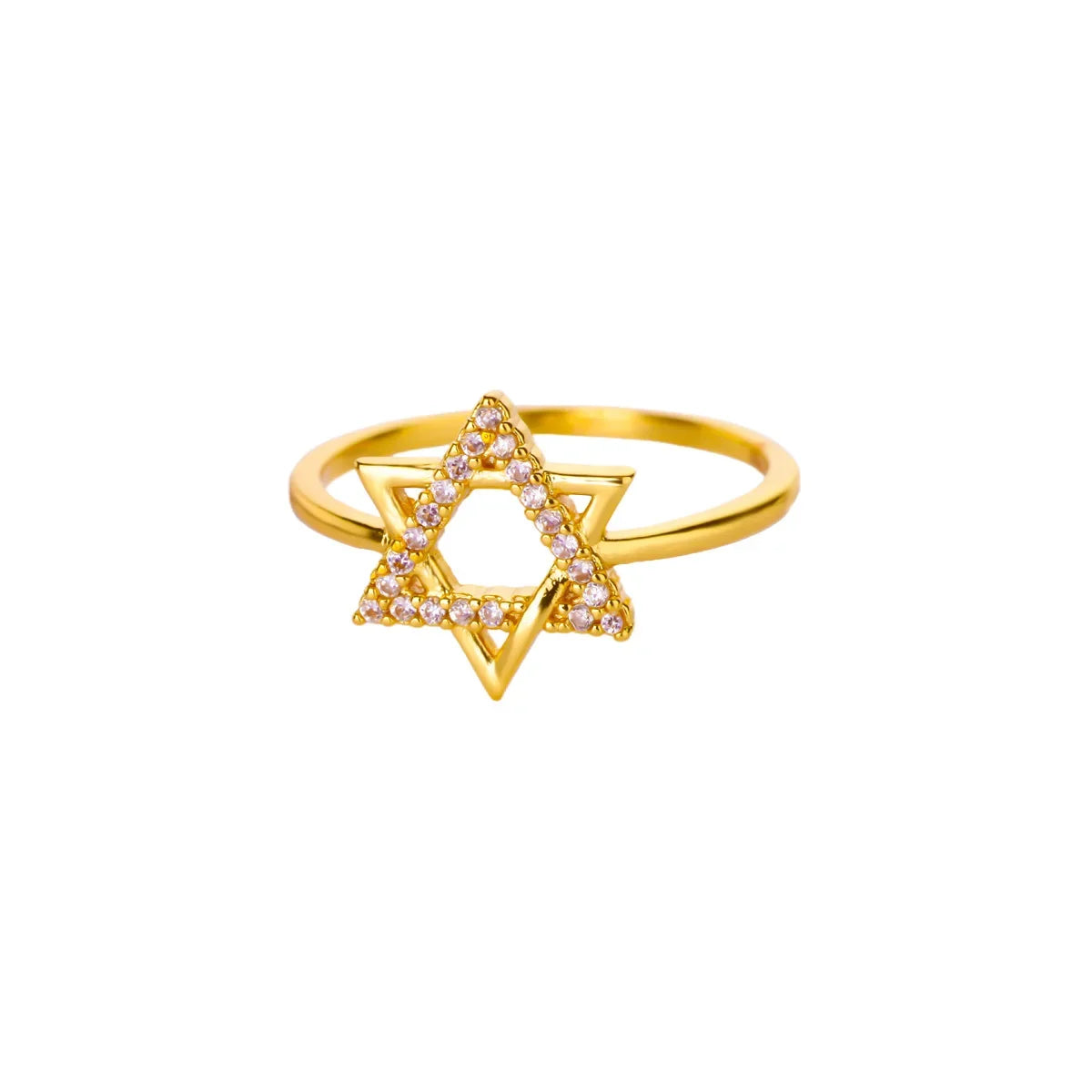Tiny Gold Color Zircon Rings