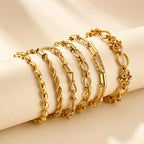 Gold Plated Chunky Stainless Steel Bracelet