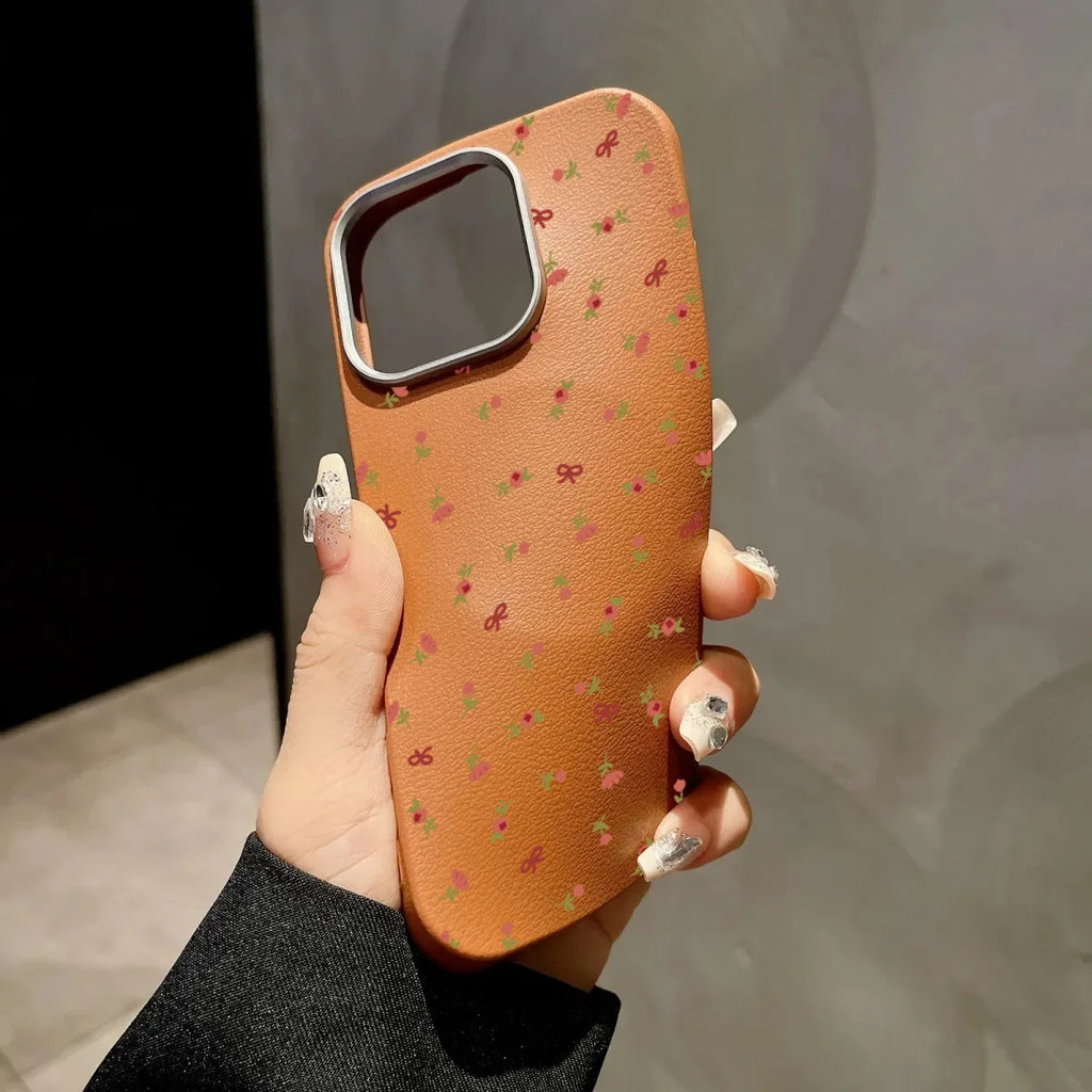 Floral Leather Cover For Samsung