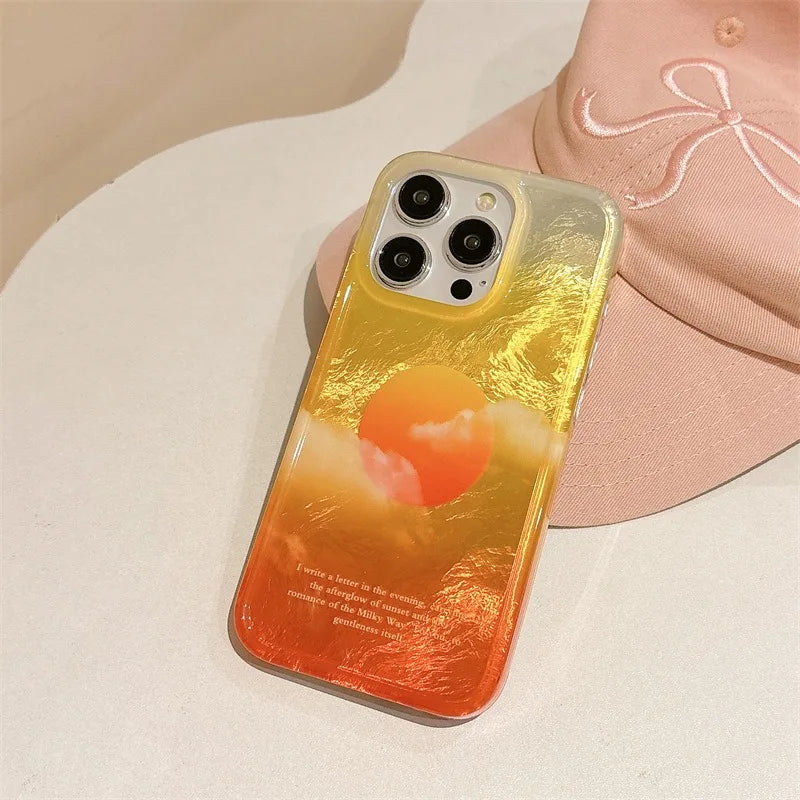Sunset Blue Sky White Cloud Pattern Phone Case
