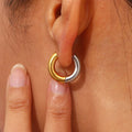 Stainless Steel Hoop Earrings  Gold Silver Color