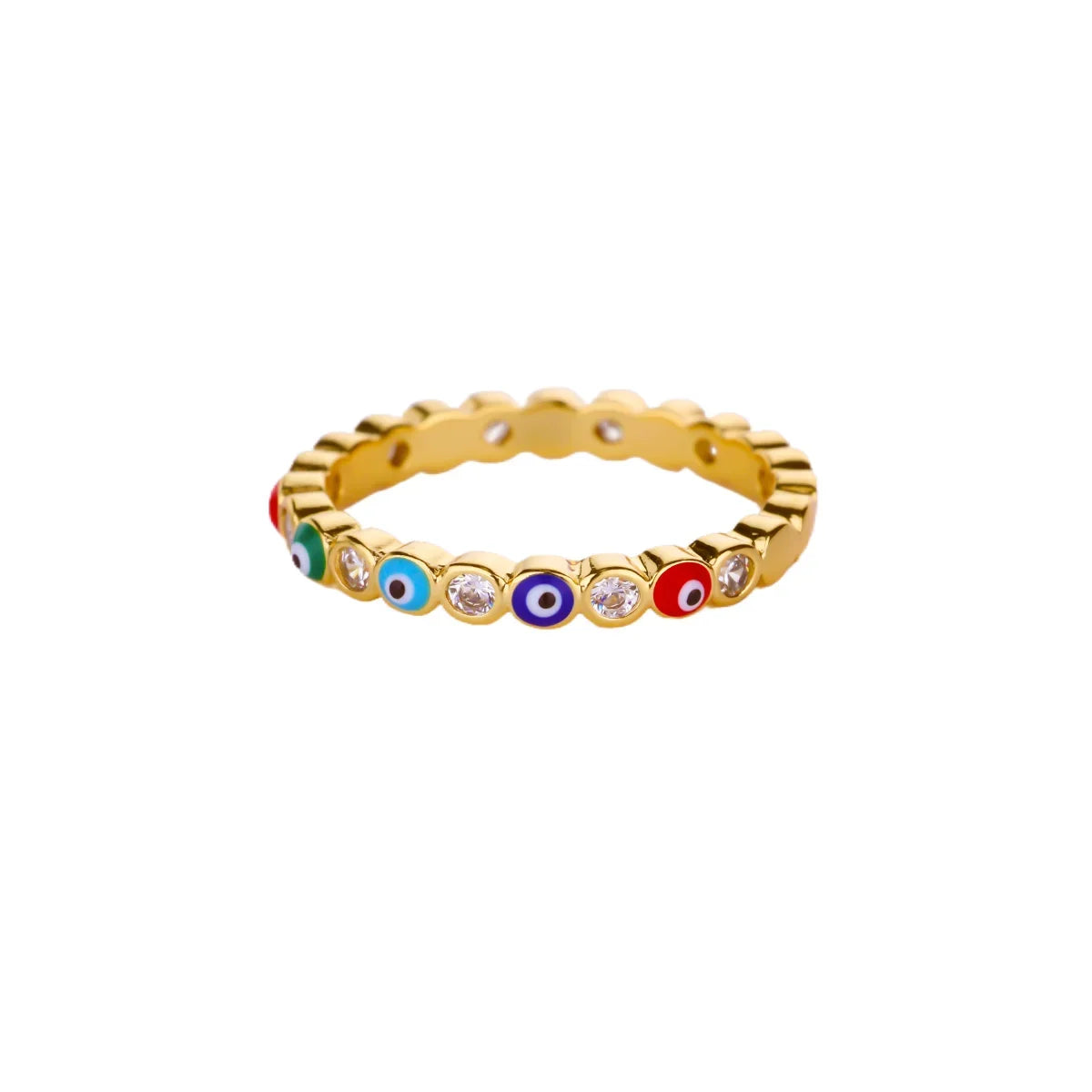 Tiny Gold Color Zircon Rings