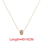 Rose Gold Bean Pendant Necklaces