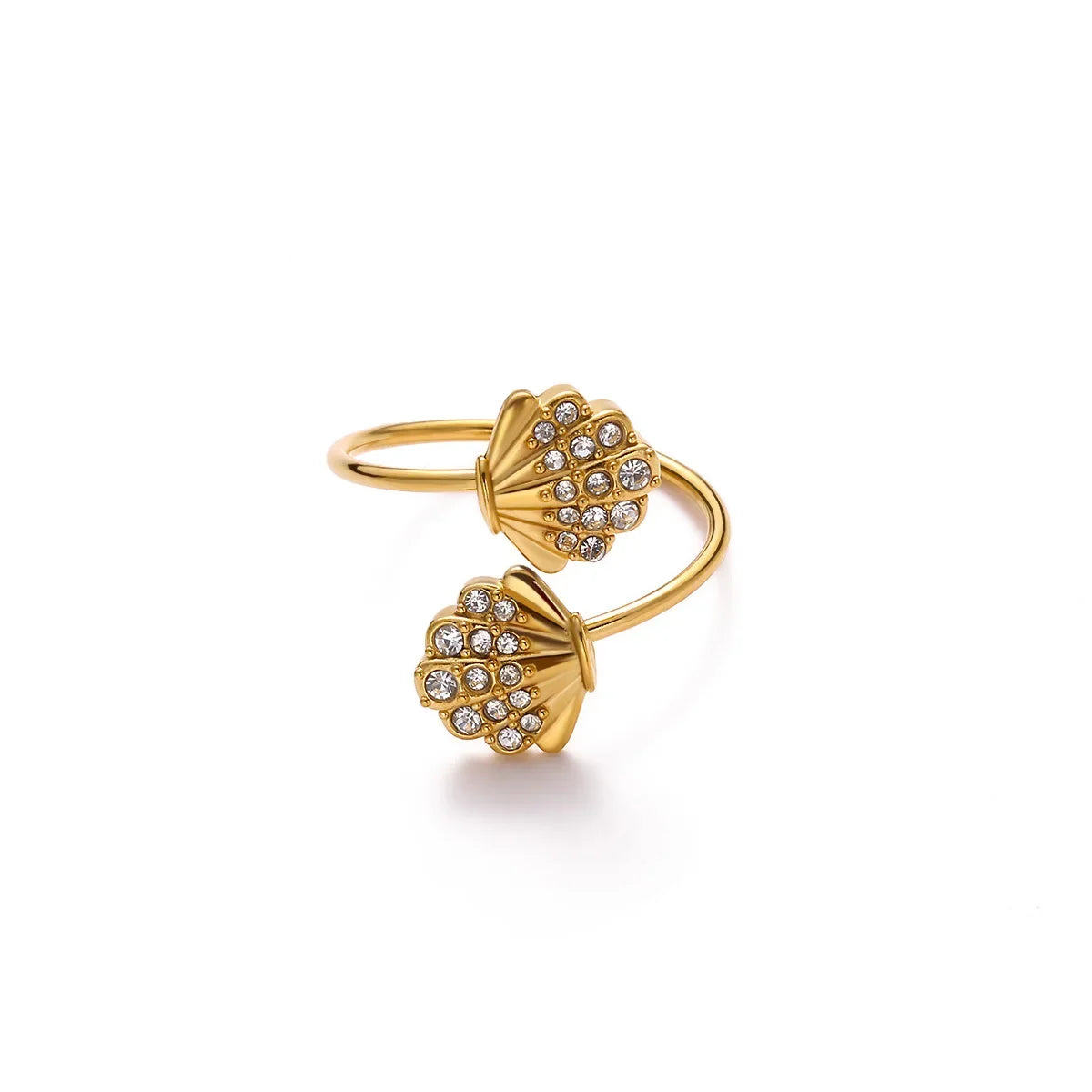 Tiny Gold Color Zircon Rings